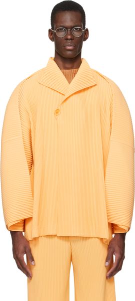 HOMME PLISSÉ ISSEY MIYAKE HOMME PLISSÉ ISSEY MIYAKE Yellow Wear Or Wrap Jacket