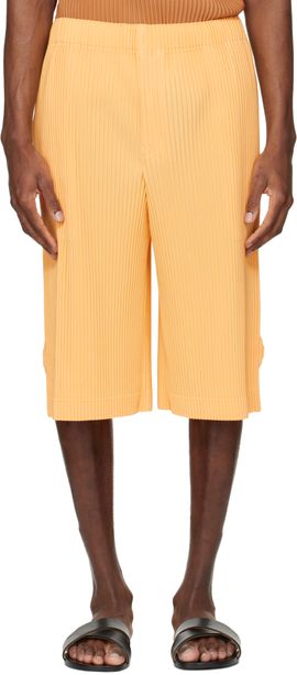 HOMME PLISSÉ ISSEY MIYAKE HOMME PLISSÉ ISSEY MIYAKE Yellow Wear Or Wrap Shorts