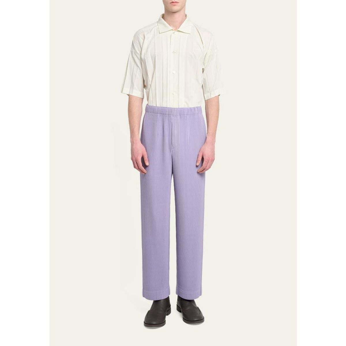 Homme Plissé Issey Miyake - Men's Pleated Straight Leg Pull-On Pants