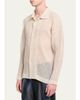 Homme Plissé Issey Miyake Men's Rustic Mesh Button-Down Shirt - 4