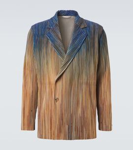 Homme Plisse Issey Miyake Homme PlissÃ© Issey Miyake Paint Brush Close-Up pleated blazer