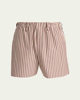 Homme Plisse Issey Miyake Men's Multi-Stripe Jersey Flat-Front Shorts