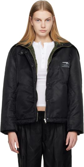 HommeGirls HommeGirls Black Nylon Bomber Jacket