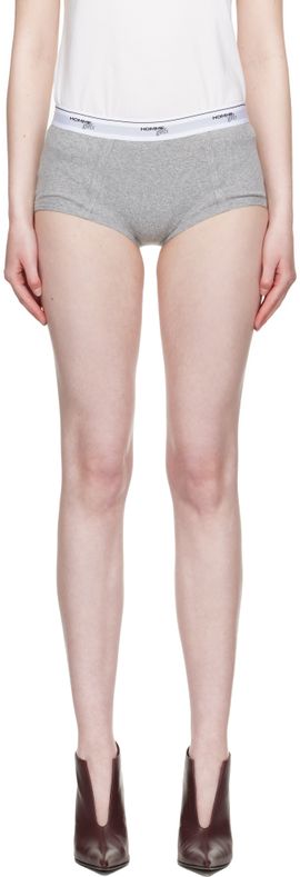HommeGirls HommeGirls Gray Ribbed Jersey Boy Briefs