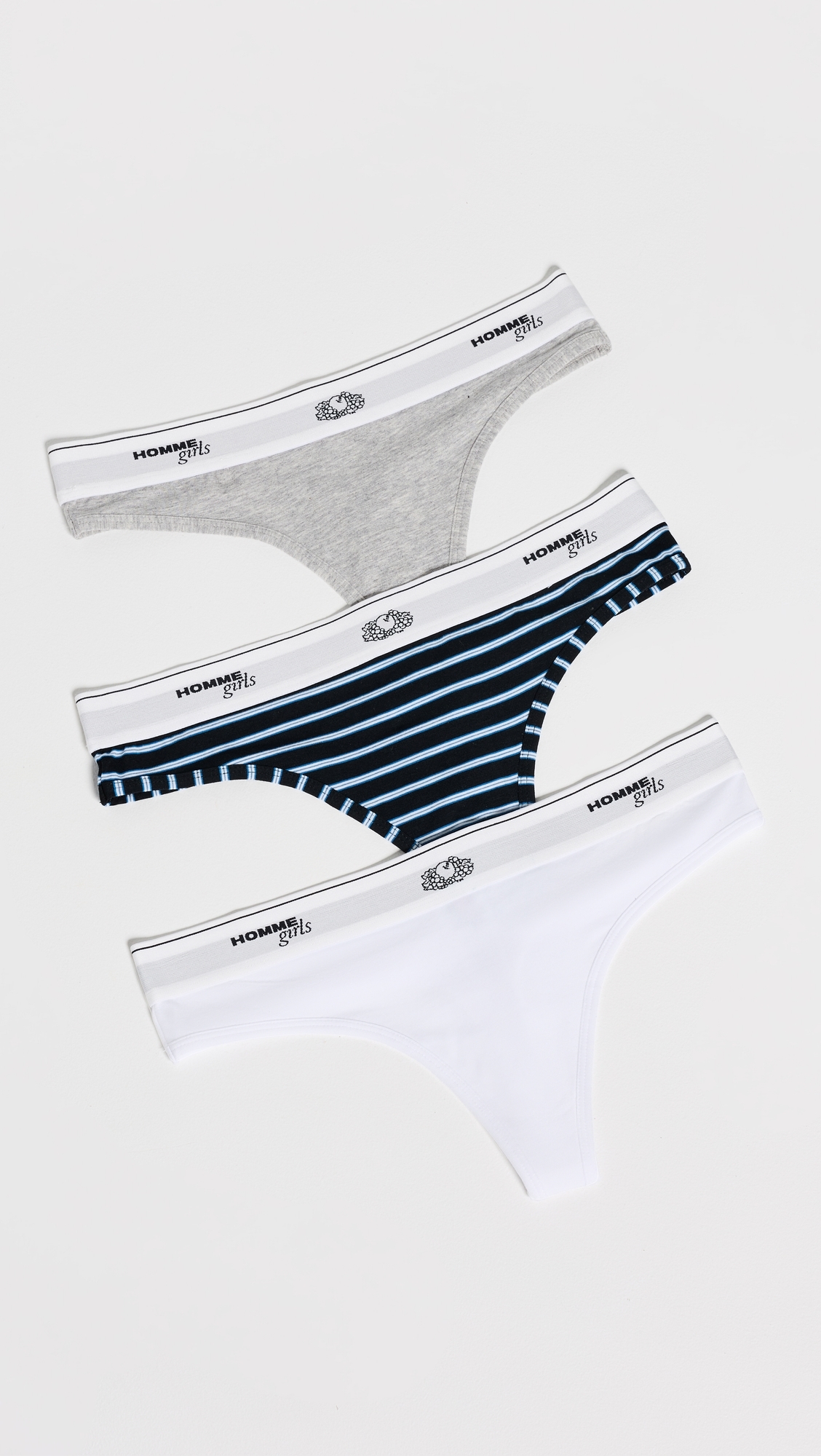 HOMMEGIRLS - Homme Girls x Fruit Of The Loom Classic Thong 3 Pack