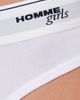 HOMMEGIRLS HOMMEGIRLS Homme Girls x Fruit Of The Loom Classic Thong 3 Pack Stripe Heather Grey/White - 5