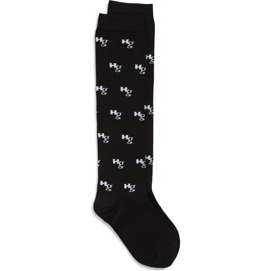 Hommegirls Hommegirls Logo Jacquard Knee High Socks