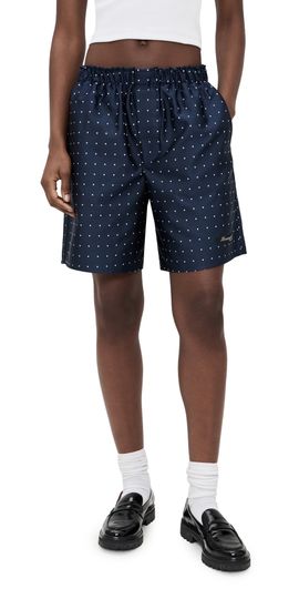 HOMMEGIRLS HOMMEGIRLS Long Boxer Shorts Navy Polka Dot
