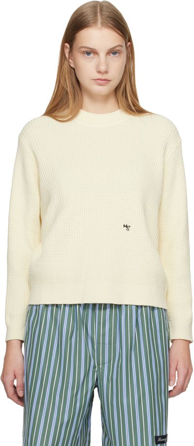 HommeGirls HommeGirls Off-White Waffle Knit Sweater
