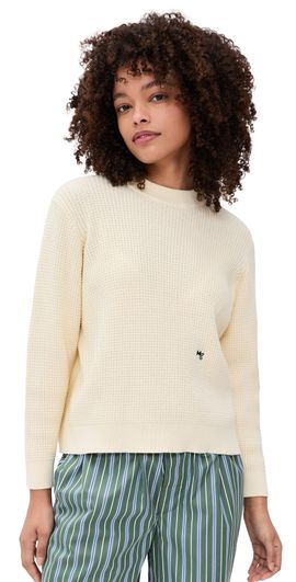 HOMMEGIRLS HOMMEGIRLS Waffle Knit Pullover Cream