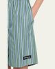 HOMMEGIRLS Striped Cotton Long Boxer Shorts - 5