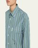 HOMMEGIRLS Striped Oxford Button-Down Shirt - 5