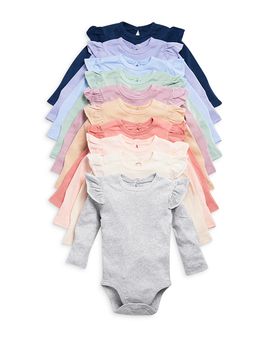 Honest Baby Honest Baby Girls' 10 Pack Long Sleeve Bodysuits