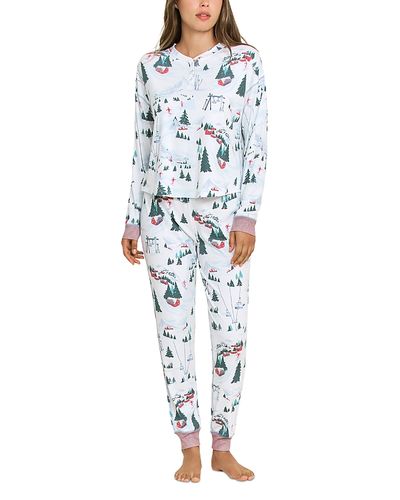 Honeydew Honeydew Cuddle Crew Henley Top & Pants Pajama Set