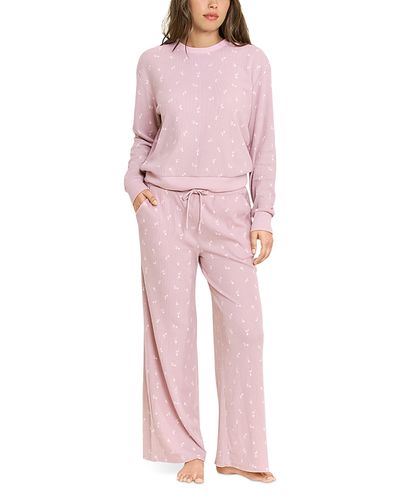 Honeydew Honeydew Kickback Long Sleeve Top & Wide Leg Pants Pajama Set