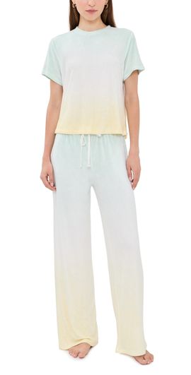 HONEYDEW HONEYDEW Take A Break Tee Pant Set Sunrise Dip Dye