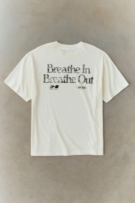 Honor The Gift Honor The Gift Breathe In Breathe Out Graphic Tee in White, Men's at Urban Outfitters