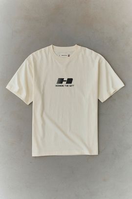 Honor The Gift Honor The Gift UO Exclusive H Logo Graphic Tee in Ivory, Men's at Urban Outfitters