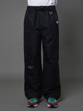 HOODHOOD Cut Cotton Elastic Waist Cargo Pants [Black]