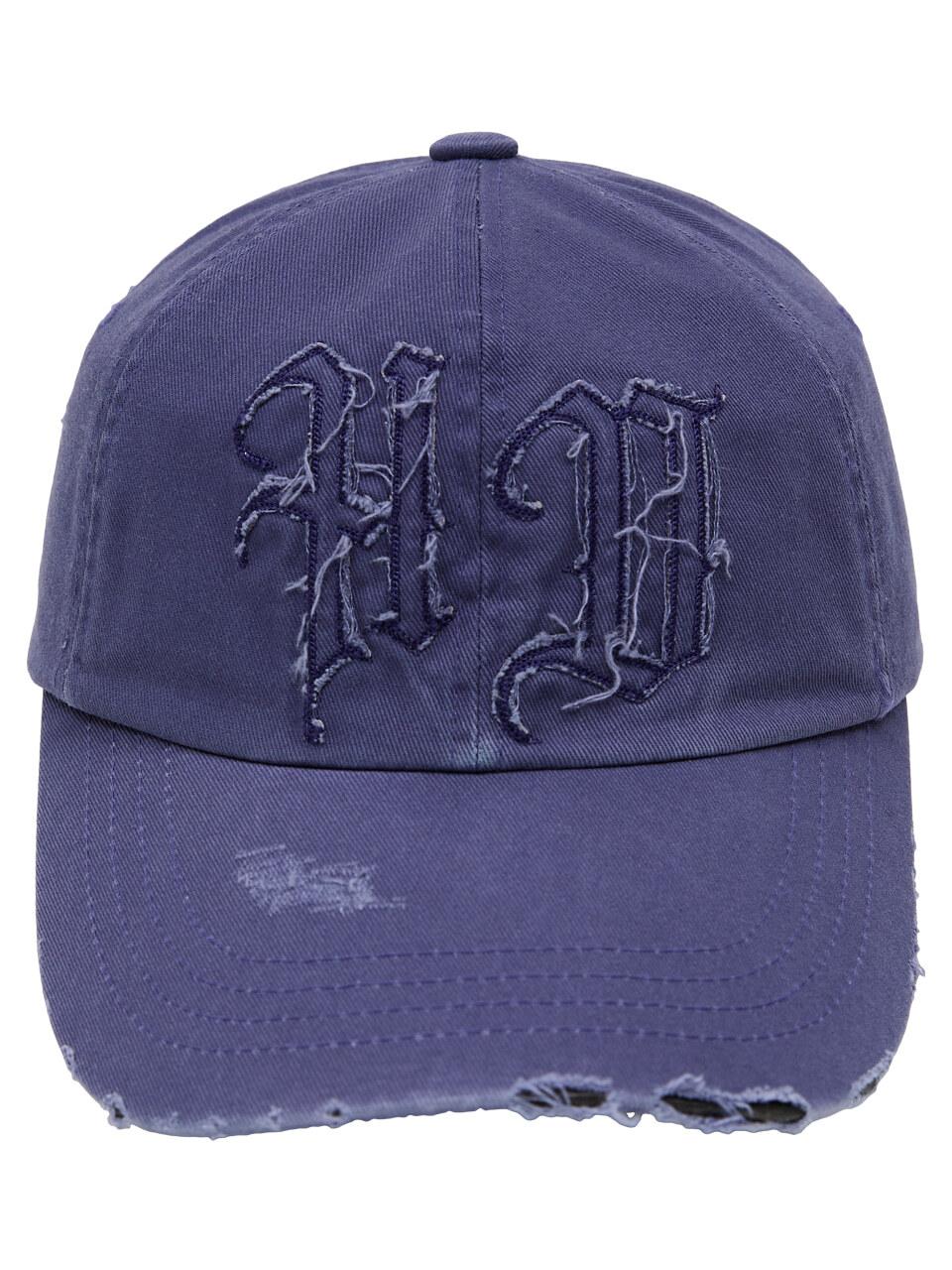 HOODHOOD HD Applique Distressed 6-Panel Cap [Dust Blue]
