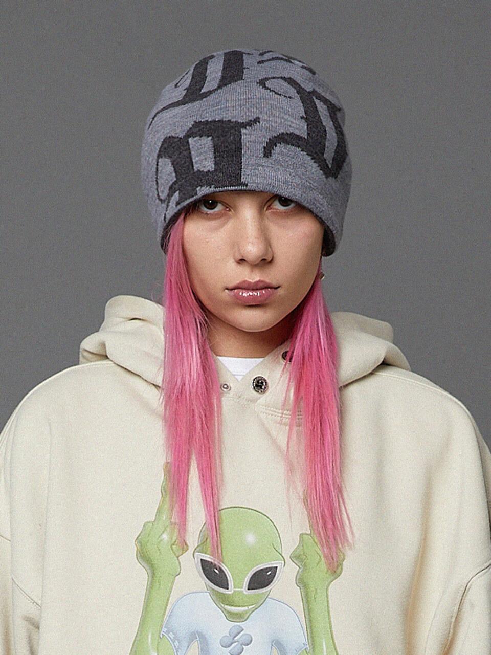 HOODHOOD HD Logo Acrylic Beanie [Gray]