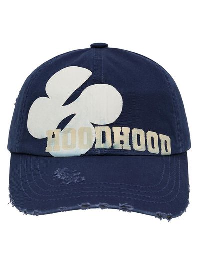HOODHOOD Multi Logo Destroyed Cotton Cap [Navy]