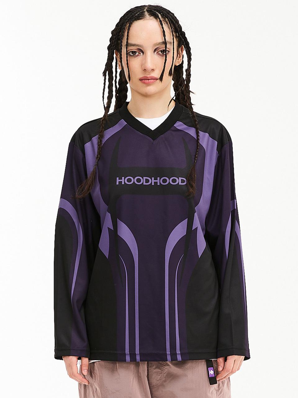 HOODHOOD Racing Mesh Long Sleeve T-shirt [Purple]