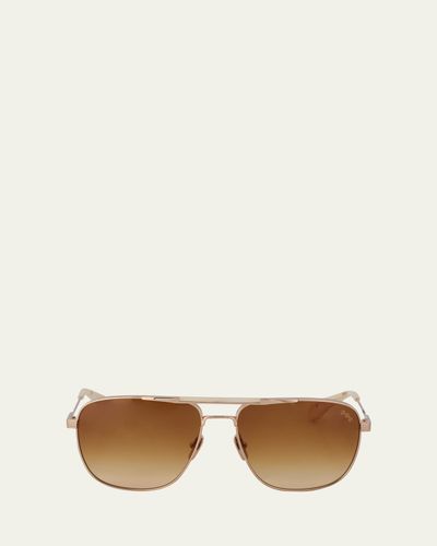 Hoorsenbuhs Golden Titanium Aviator Sunglasses