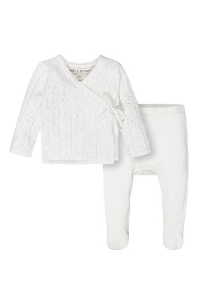Hope & Henry Hope & Henry Baby Organic Pointelle Sweater and Legging Set,