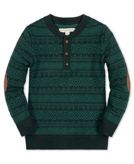 Hope & Henry Hope & Henry Boys' Organic Henley Sweater