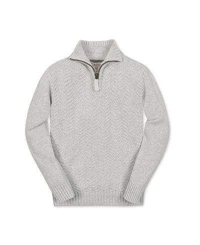 Hope & Henry Hope & Henry Boys' Organic Long Sleeve Half Zip Cable Pullover Sweater