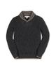 Hope & Henry Hope & Henry Boys' Organic Long Sleeve Shawl Collar Sweater with Intarsia Detail - 1