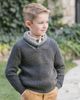 Hope & Henry Hope & Henry Boys' Organic Long Sleeve Shawl Collar Sweater with Intarsia Detail - 2