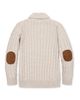 Hope & Henry Hope & Henry Boys' Organic Shawl Collar Cable Sweater with Elbow Patches - 2