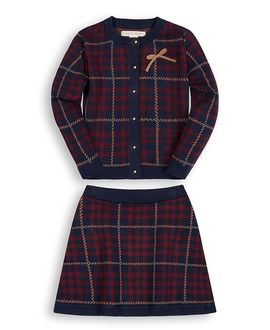 Hope & Henry Hope & Henry Girls' Organic Cardigan & Skirt Sweater Set