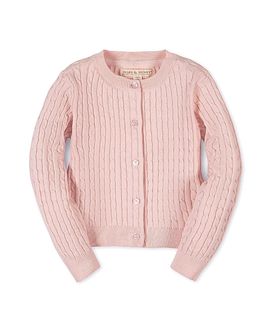 Hope & Henry Hope & Henry Girls' Organic Classic Cable Cardigan Sweater