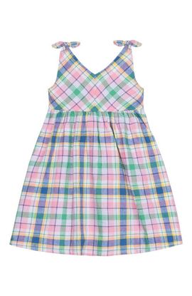 Hope & Henry Hope & Henry Girls' Organic Eyelet Bow Shoulder Dress, Kids