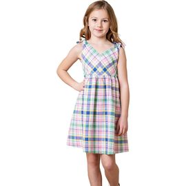 Hope & Henry Hope & Henry Girls' Organic Eyelet Bow Shoulder Dress, Toddler
