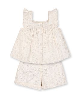 Hope & Henry Hope & Henry Girls' Organic Eyelet Tank and Short Set