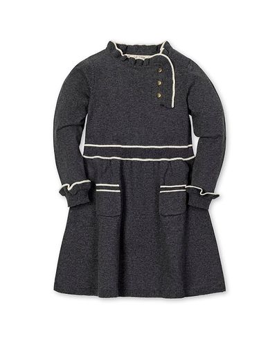 Hope & Henry Hope & Henry Girls' Organic Long Sleeve Ruffle Trim Sweater Dress
