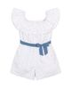 Hope & Henry Hope & Henry Girls' Organic Ruffle Collar Button Front Seersucker Romper - 1