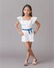 Hope & Henry Hope & Henry Girls' Organic Ruffle Collar Button Front Seersucker Romper - 2