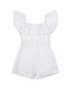 Hope & Henry Hope & Henry Girls' Organic Ruffle Collar Button Front Seersucker Romper - 6