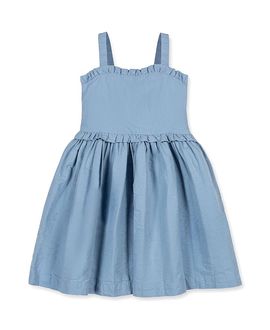 Hope & Henry Hope & Henry Girls' Organic Ruffle Edge Seersucker Apron Dress