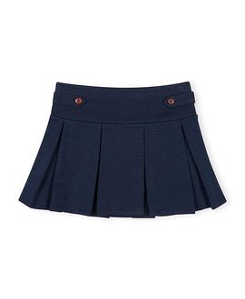 Hope & Henry Hope & Henry Girls' Ponte Pleated Button Tab Skort