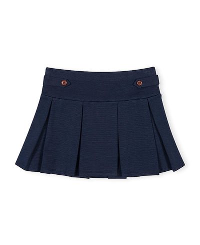 Hope & Henry Hope & Henry Girls' Ponte Pleated Button Tab Skort