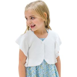 Hope & Henry Hope & Henry Girls' Ruffle Sleeve Sweater Vest, Kids