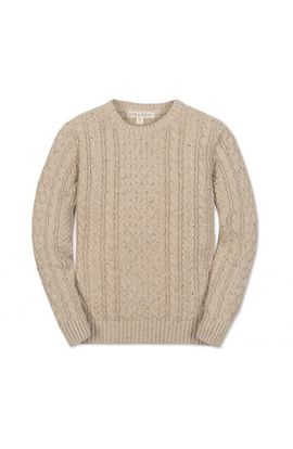 Hope & Henry Hope & Henry Kids' Organic Cable Knit Fisherman Sweater