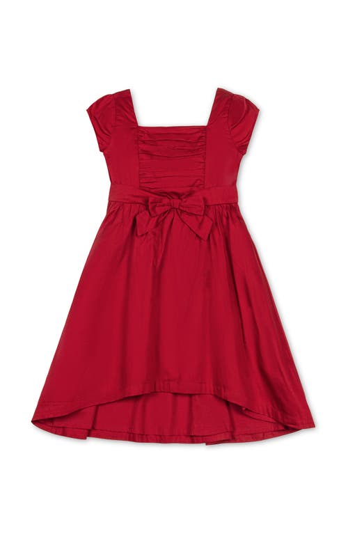 Hope & Henry Hope & Henry Kids' Organic Cap Sleeve High Low Sateen Party Dress