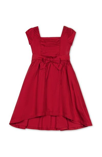 Hope & Henry Hope & Henry Kids' Organic Cap Sleeve High Low Sateen Party Dress
